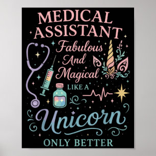 Poster Unicórnio Médico Certificado Cma Médico Instantâne
