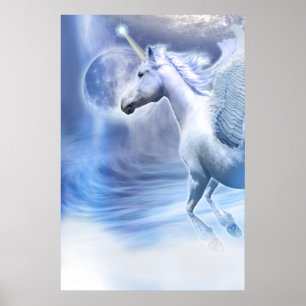 Poster Unicórnio Moonflight