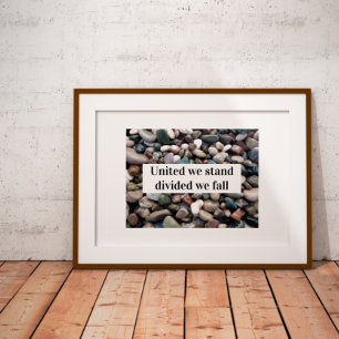 Poster Unida dividimos, caímos no provérbio