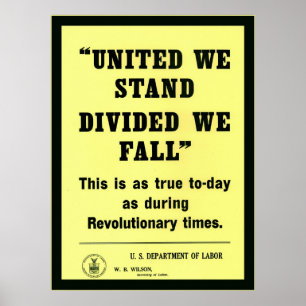Poster Unida Somos o Patriótico Vintage