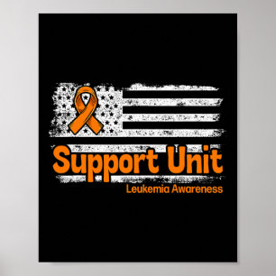 Poster Unidade apoio a leucemia Sinalizador Cancer Leucem