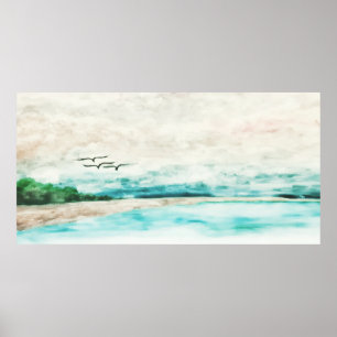 Poster Unidade da Terra e Paisagem da Mistura Água