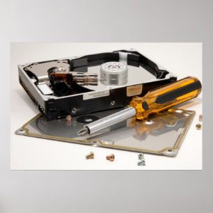 Pôster Unidade de duro desmontada