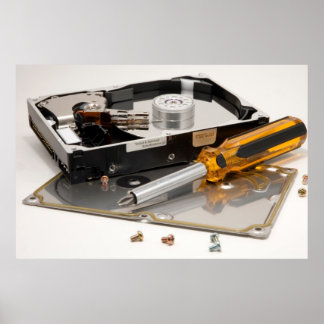 Pôster Unidade de duro desmontada