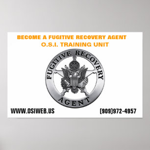 Poster Unidade de treinamento fugitivo da recuperação d