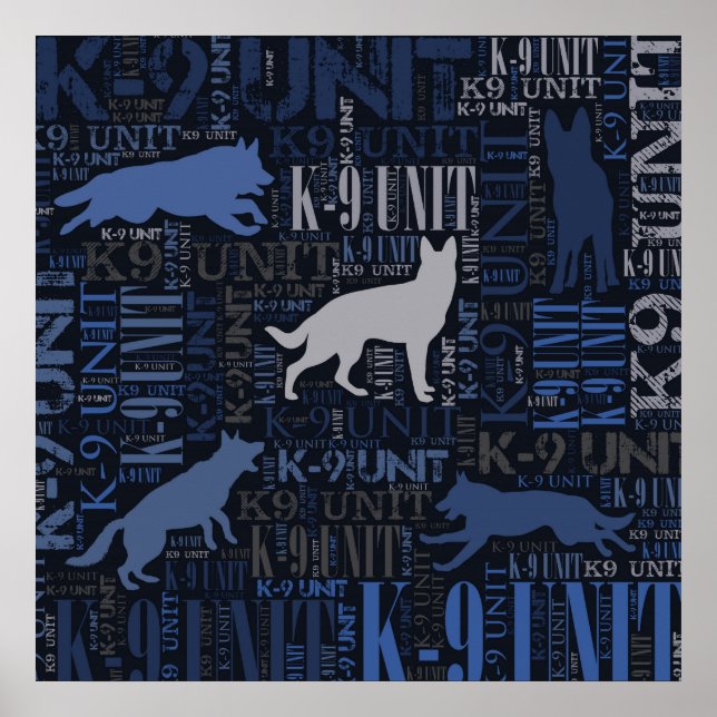 Poster Unidade K-9 - Unidade de Cachorro de Polícia (Frente)