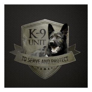 Pôster Unidade K-9 - Unidade de Polícia - German shepherd