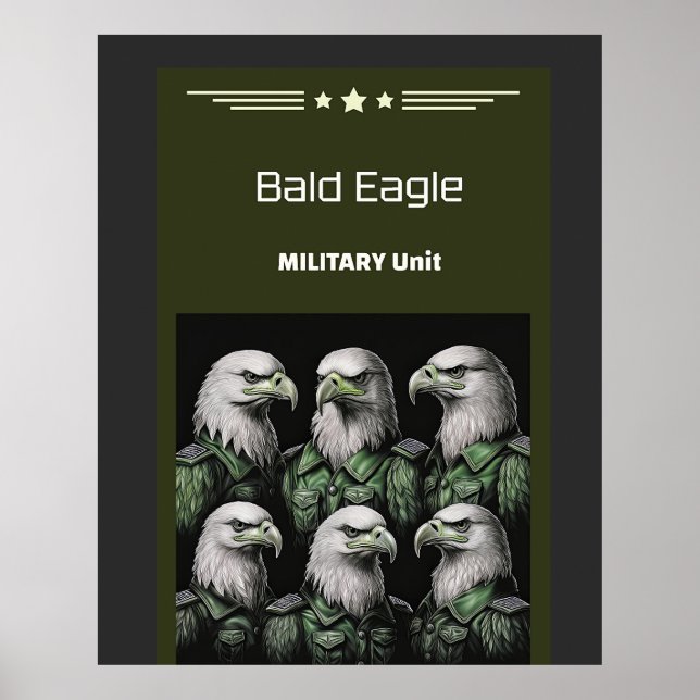 Poster Unidade Militar Bald Eagle (Frente)