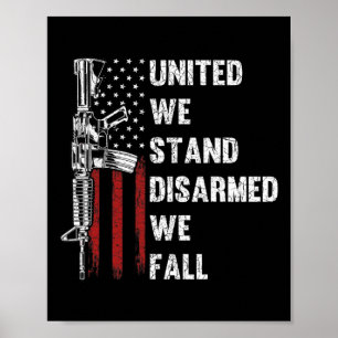 Poster Unidos, Desarmamos, Caímos nos Direitos das Armas