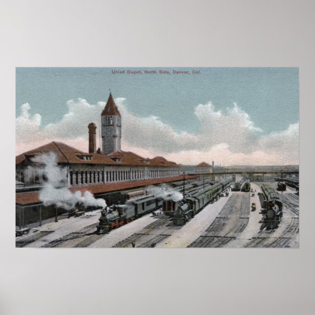 Pôster Union Depot Railroad North Side (Frente)