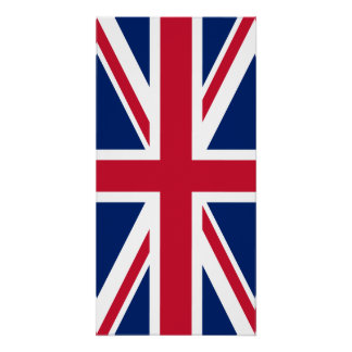 Pôster Union Jack Azul Branco e Vermelho