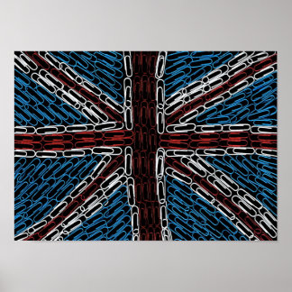 Pôster Union Jack of Paperclips
