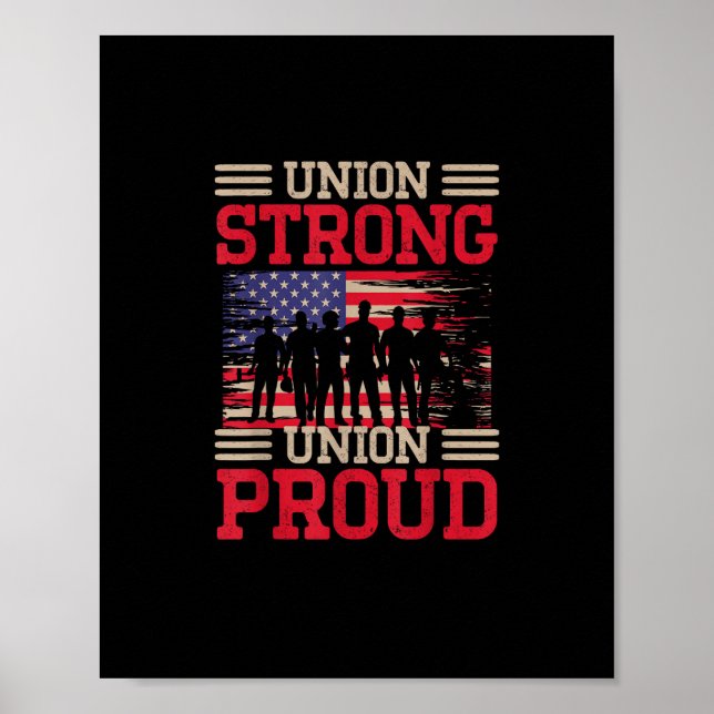 Poster Union Laborer Union Strong Labour Union Worker Uni (Frente)