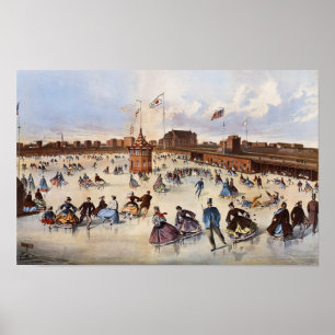 Poster Union Pond Williamsburgh LI, 1862 por Winslow Home