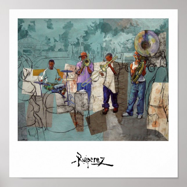 Pôster "Union Square Banda" - "Banda en Union Square" (Frente)