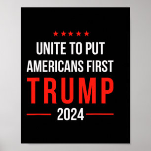 Poster Unir para Colocar os Americanos em Primeiro Lugar