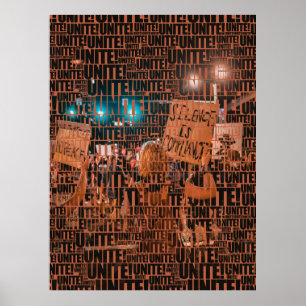 Poster UNITE Personalizado de Tipografia Fotográfica! Pôs