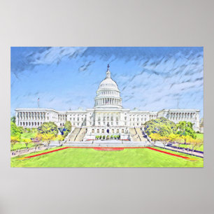 Poster United States Capitol, Washington DC