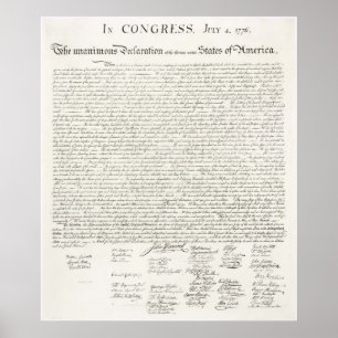 Pôster United States Declaration of Independence