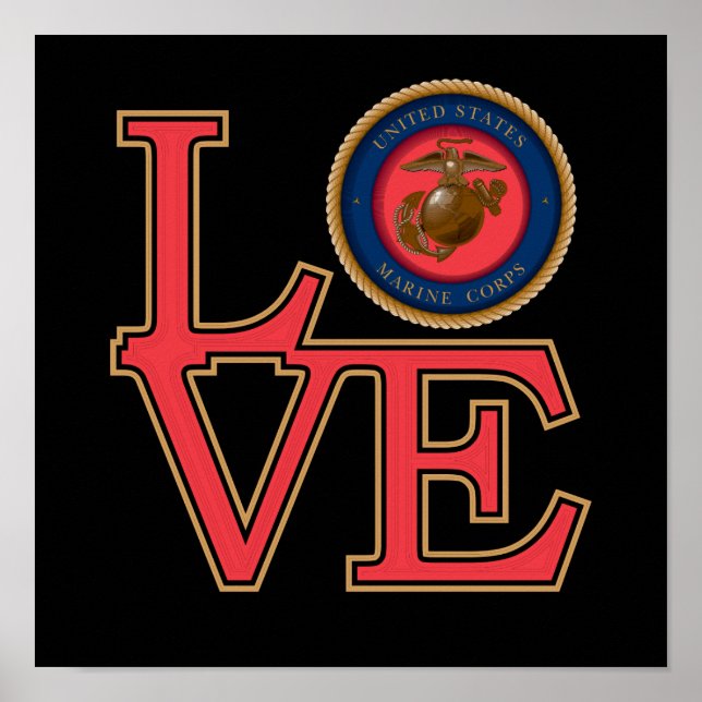 Poster United States Marine Corps Love (Frente)