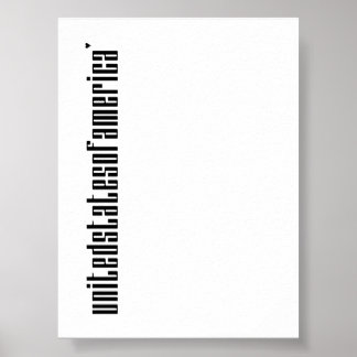 Poster United States of America - minimalistic typography