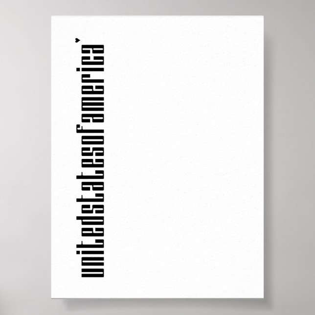 Poster United States of America - minimalistic typography (Frente)