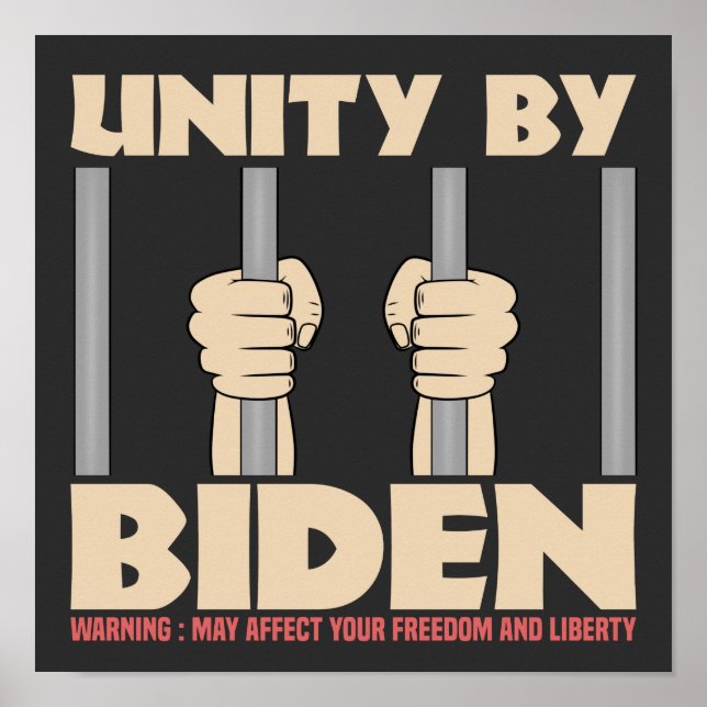 Poster Unity by Biden Funny Joe Biden clamando por unidad (Frente)