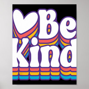 Poster Unity Day Orange Heart Be Kind Anti Bullying Kids