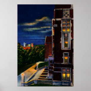Poster Universidade de Knoxville Tennessee na noite