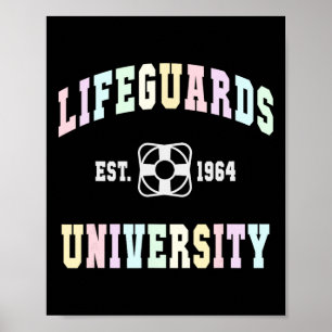 Poster Universidade de salva-vidas engraçada férias em fa
