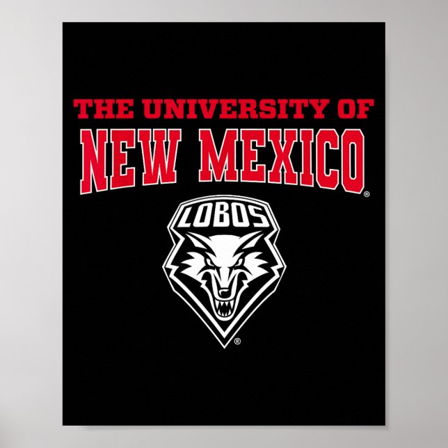 Poster Universidade do Novo México Unm Lobos Ncaa Unm&#  (Frente)