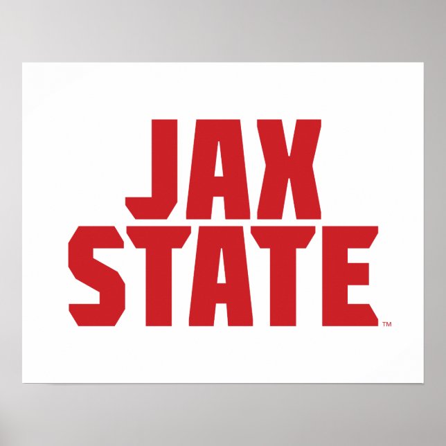 Poster Universidade Estadual de Jacksonville JAX STATE Ve (Frente)