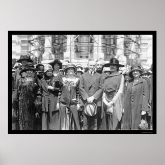 Poster Universidades Mulheres e Presidente Coolidge 1924