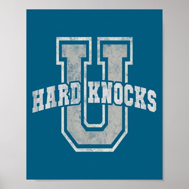 Poster University Of Hard Knocks Life Goals College Schoo (Frente)