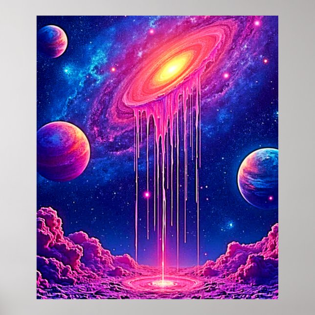 Poster Universo de Neon: Estrelas Reluzentes (Frente)