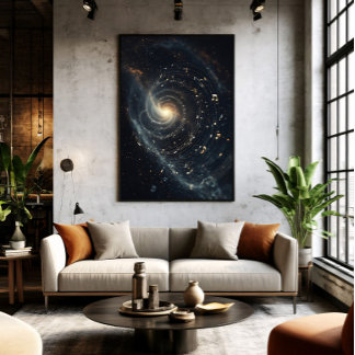 Poster Universo Musical Abstrato Espiral