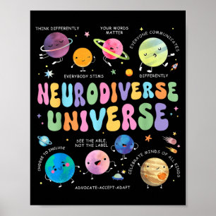 Poster Universo Neurodiverso Conscientização sobre Autism