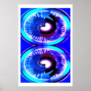 Poster Universos paralelos em arte lunar