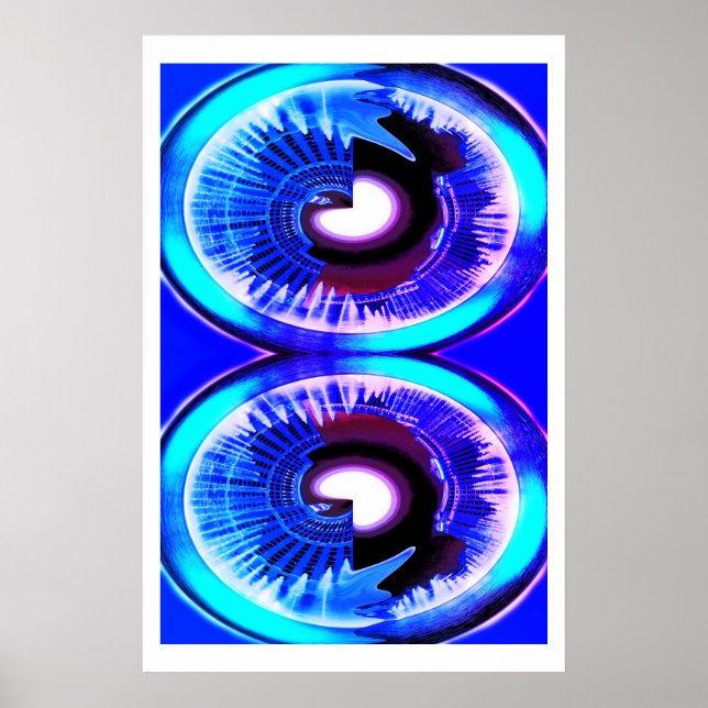 Poster Universos paralelos em arte lunar (Frente)