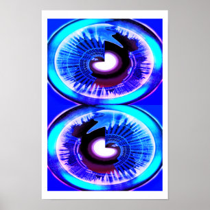 Poster Universos paralelos em arte lunar
