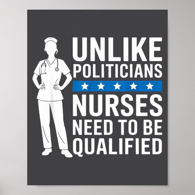 Poster Unlike Liticians Nurses Need To Be Qualified Sarca (Frente)