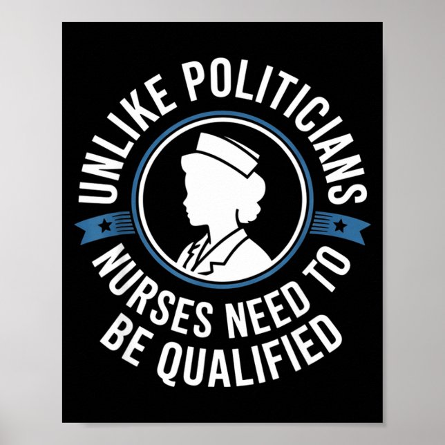 Poster Unlike Liticians Nurses Need To Be Qualified Sarca (Frente)