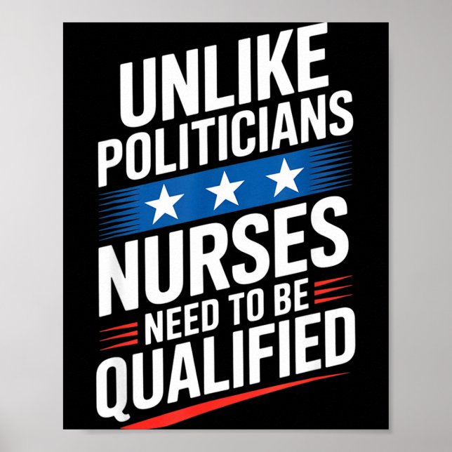 Poster Unlike Liticians Nurses Need To Be Qualified Sarca (Frente)