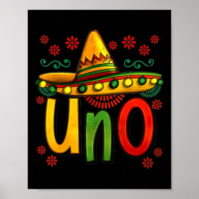 Poster Uno Meu Primeiro Aniversário Mexicano Cinco De May (Frente)