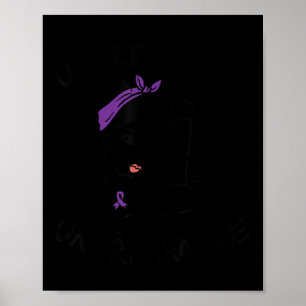 Poster Unquebrável Ribbon Lupus Awarness Women Motiva