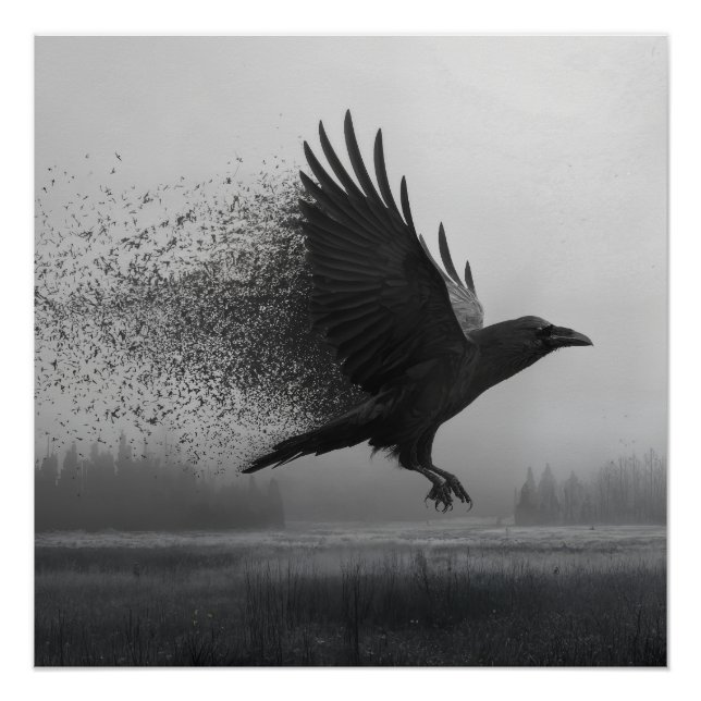 Pôster Unraveling - Raven in the Mist (Frente)