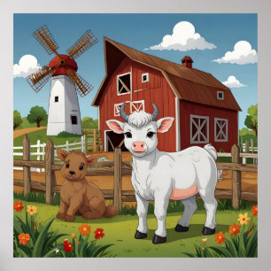 Poster uns animais FOFOS DA FAZENDA