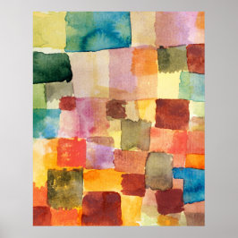 Poster Untitled abstract watercolor squares - Paul Klee