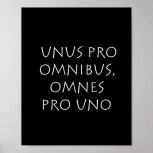 Poster Unus pro omnibus omnes pro uno