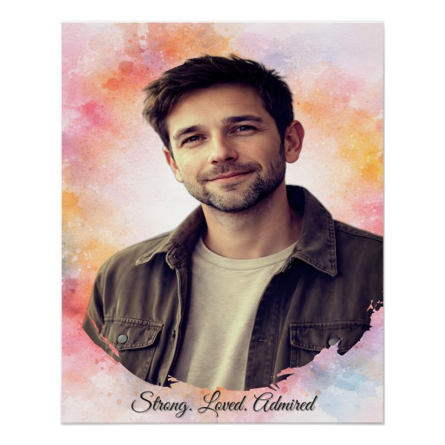 Pôster Upload His Photo – A Special Custom Gift For Him (Frente)